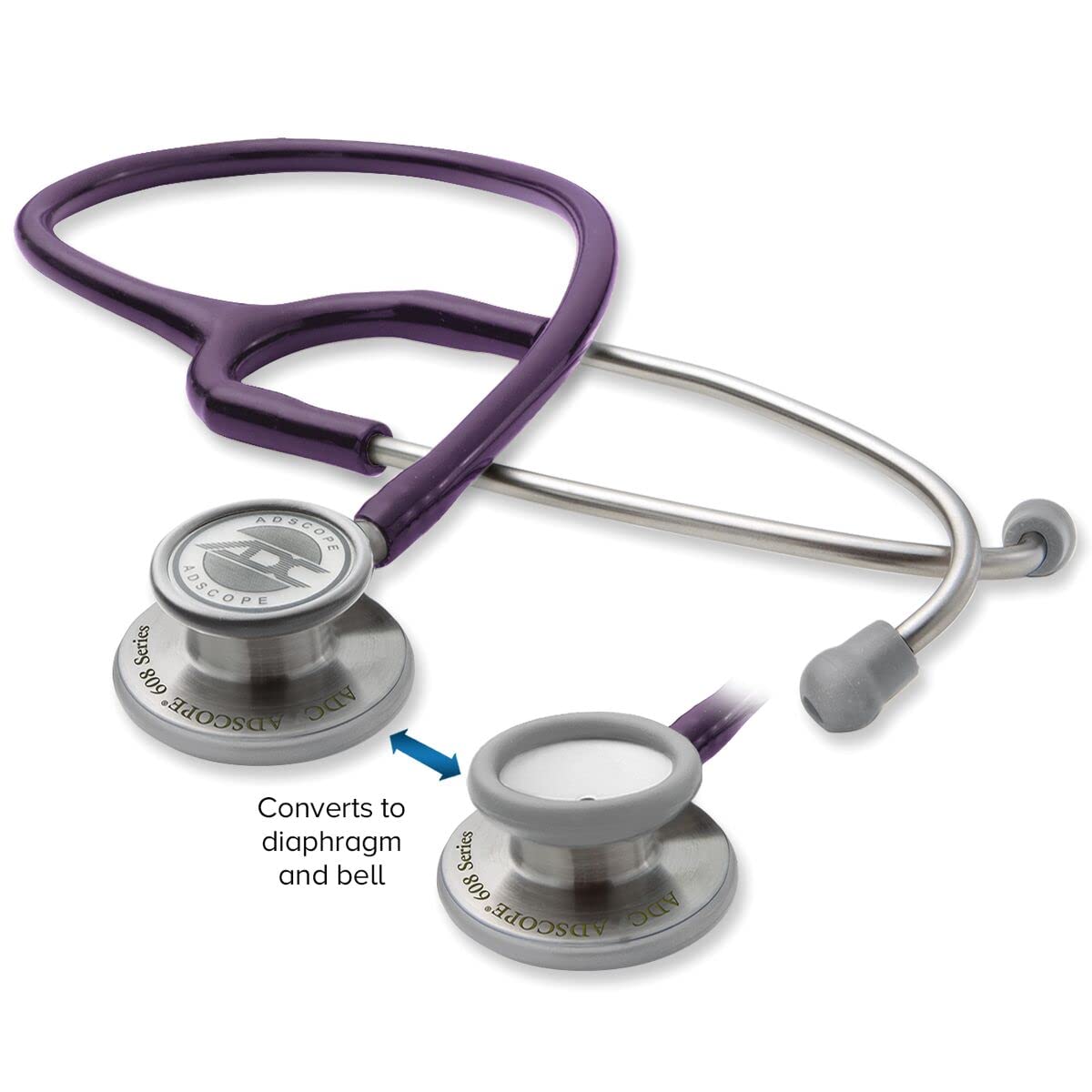 ADC Adscope 608 - Convertible Clinician Stethoscope - Indigo - Image 3