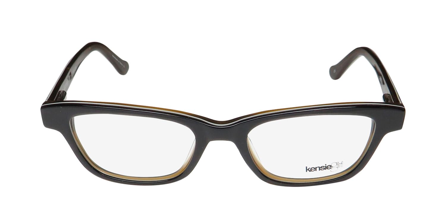 kensie Dancing For Kids Girls Unique Color Pattern Modern Eyeglass Frame/Occhiali [46-18-125, nero], nero, 46-18-125