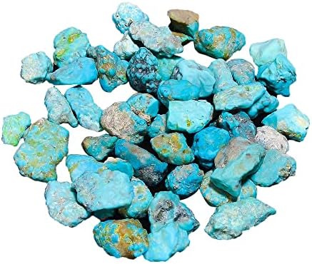 GEMKORA™ 30 carats Genuine Raw Turquoise Stone, Loose Gemstone and Crystals, Wholesale Lot, Blue Rough Crystals, Turquoise Rock, Jewelry Making Supplies, DIY & Crafts, 4 to 5pcs