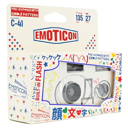 Image of Retocolor Emoticon 400 35mm Disposable Film Camera 27EXP, ISO400, Color Negative Film, Focus Free, Easy to Use, Built in Flash, Single Use (Film and Battery Included)