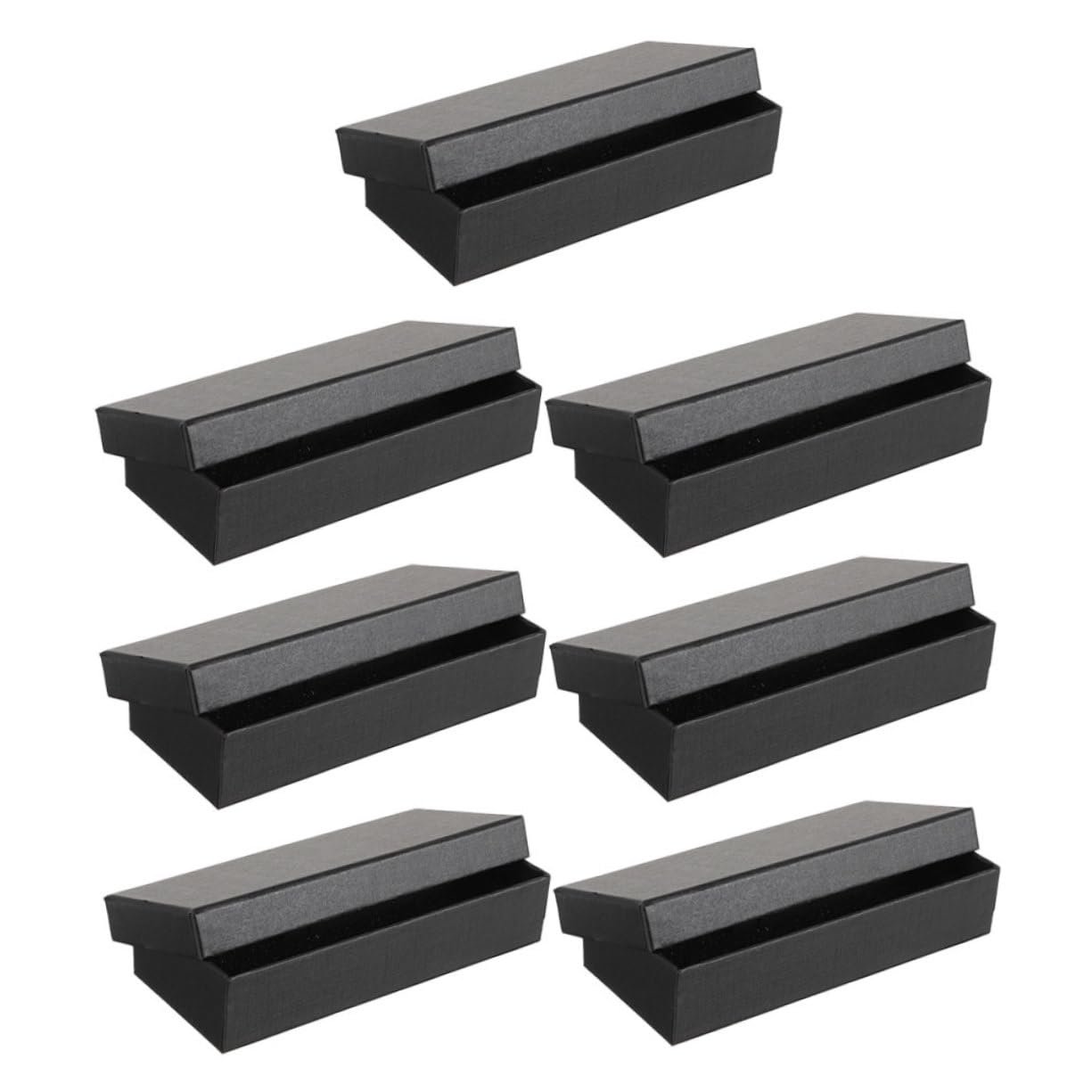 Beavorty 7pcs Watch Box Watch Storage Case Watch Holder Travel Watch Display Case Watch Case Men Rectangular Watch Display Case Wristwatch Storage Holder Case Watch Travel Case Black Sponge