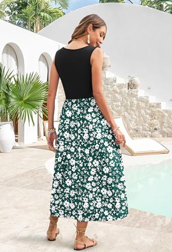 Image of WNEEDU Women's Summer Maxi Dress Casual Sleeveless Sundress