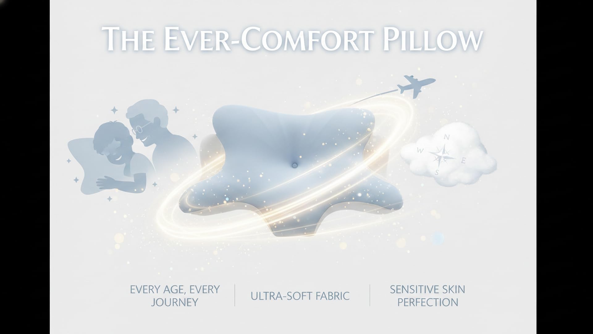 Samsco Cuscino a farfalla in memory foam premium ortopedico ergonomico per fianchi, pancia o schiena