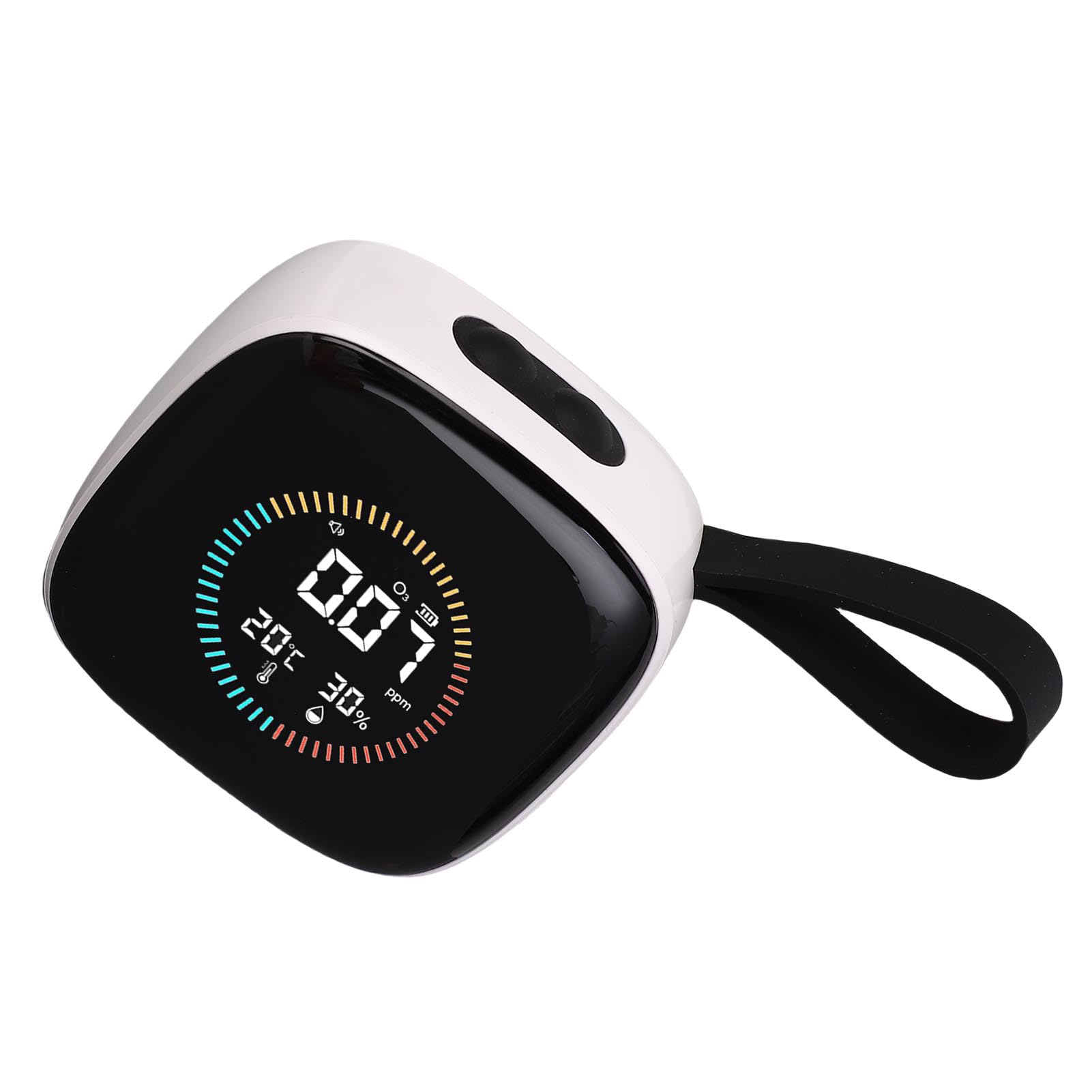 Walfront Medidor de Calidad de Aire O3 3 en 1, 0-50PPM, Portátil con Pantalla LCD, Batería Recargable y Cordón para Viajes, Camping y Picnic