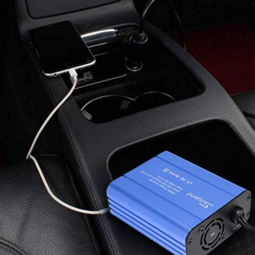 150W Car Power Inverter - DC 12V to 110V AC Converter 4.2A Dual USB Charging Ports Car Charger Adapter Modified Sine Wave Converter for Car Cigarette Lighter with AC Outlet for Car - Thumbnail 7