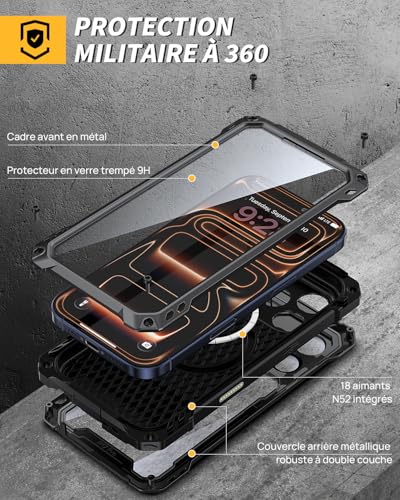 Étui antichoc iPhone 17 Pro Max indestructible pour le chantier