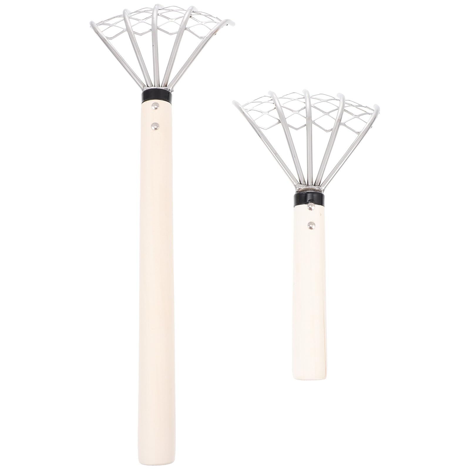 Yardenfun Rastrillo de Mano de Acero Inoxidable de 5 Dientes para Excavar Conchas, Herramienta Práctica Antideslizante Adecuado para Jardinería y Playa
