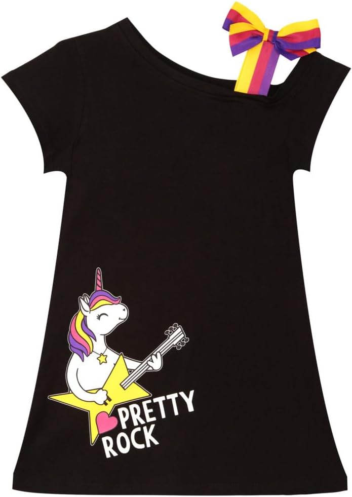 Unicorn Rock Kız Çocuk Siyah Elbise