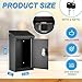 Yaocom Metal Locking Mailbox Wall Mount Key Drop Mailbox for Outside Suggestion Box Money Box Donation Box for Cash Hanging Secure Postbox with 2 Keys Office Garden(Balck,10 x 5.5 x 3)