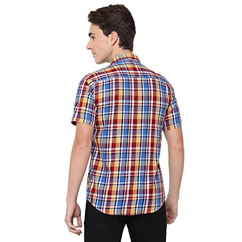 Image of Pepe Jeans Men's Cotton Rob Y /D Twill Checks Regular Fit Shirt
