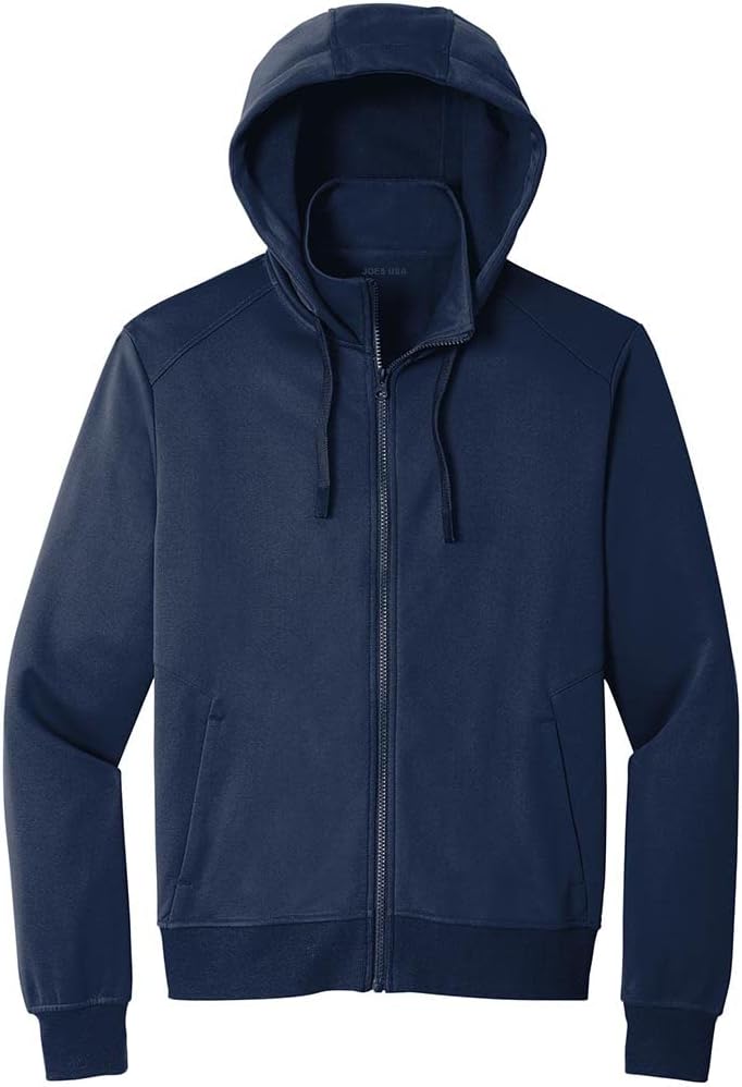 Joe's USA Men's Classic Smooth Fleece Full Zip Hooded Jackets Sizes XS-4XL