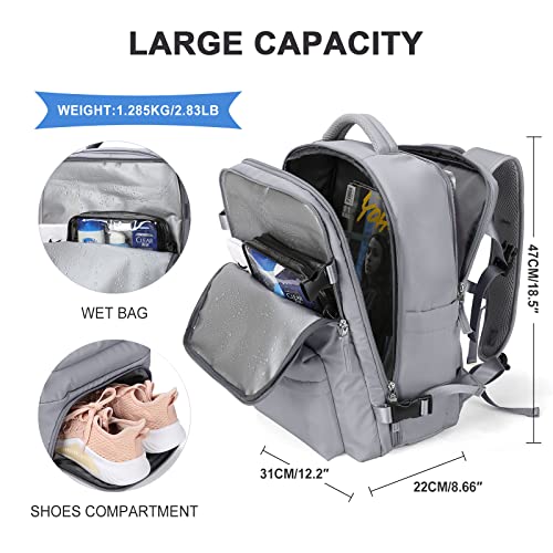Mochila de viagem grande feminina, bagagem de mão, mochila impermeável para fazer trilha e esportes
