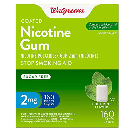 Walgreens Coated Nicotine Gum 2Mg, Mint 160 Ea #TOP1