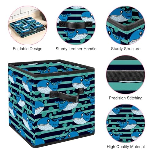 Boîte de rangement en tissu premium au design océan soigné