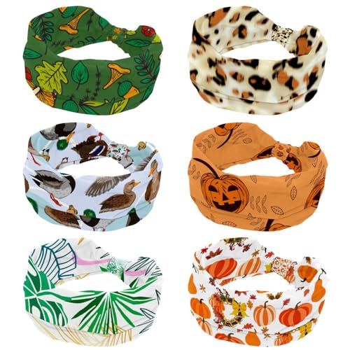 Turban cheveux Halloween lot de 6 bandeaux absorbants et doux pour entraînement femme