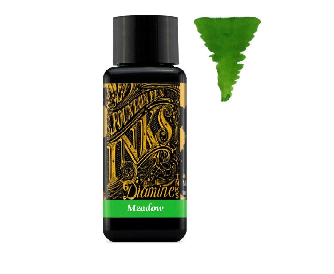 Diamine Encre Pour Stylo Plume 30ml - 3 x Bouteilles - Amber, Meadow Green, Eau de Nil