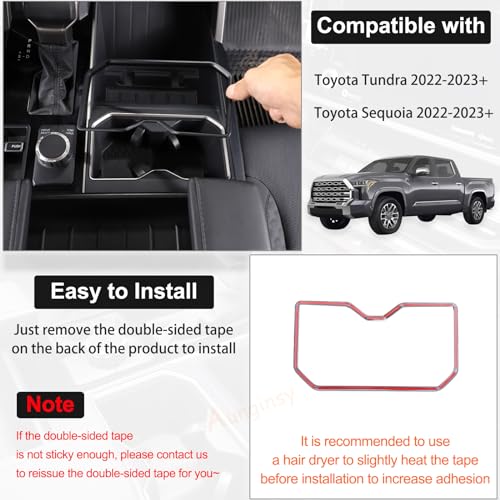 Marco Porta Vasos Central para Toyota Tundra/Sequoia 2022-2024 miniatura 2