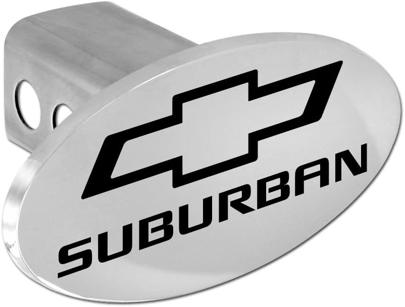 Chevy Suburban 2012-2016 Bowtie Chrome Plated Metal Trailer Hitch Cover Plug (2 inch Post)