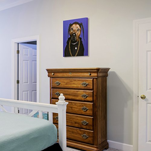 Empire Art Direct Pets Rock Rap Graphic Wrapped Canvas Dog Wall Art, 20" X 16" X 2", Ready To Hang #TOP3