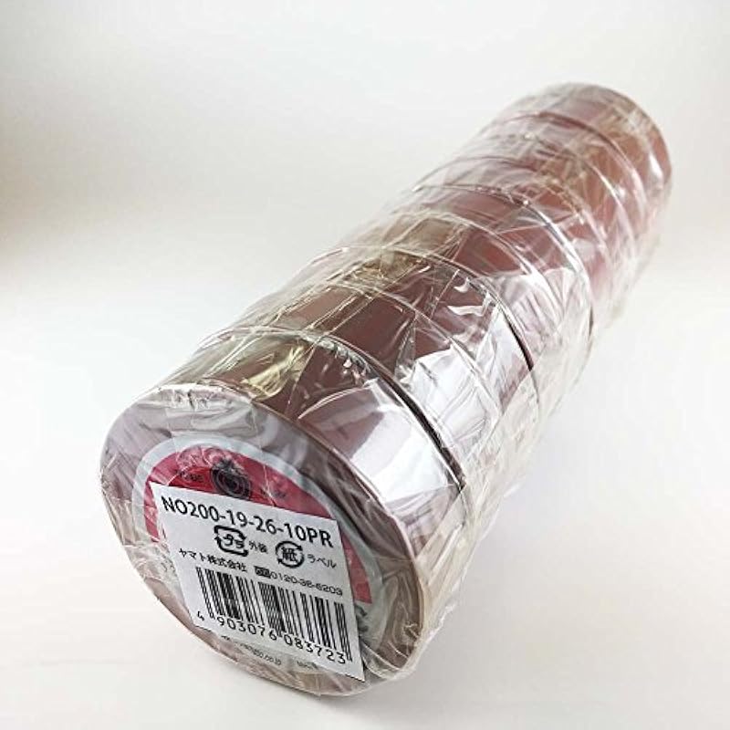 야마토 비닐 테이프 19mm폭 10롤 NO200-19-10PR 브라운 상세이미지 6