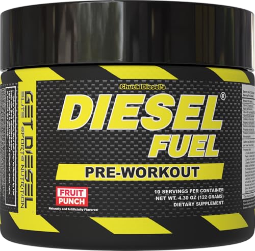 Diesel Fuel High-Stim Pre-Workout Powder Supplement – Intense Energy, Focus & Nitric Oxide Pumps – Caffeine, Ginseng & Beta-Alanine (10, Fruit Punch)