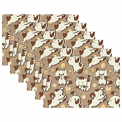 Set de table chiots pour repas de famille joyeux et sans tache - 6