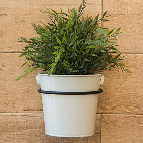 ORZ 6 Inch Wall Planter Holder, Set of 6 Pot Wall Mounted Metal Plant Hanger, Collapsible Bracket, Iron Black - Thumbnail 6