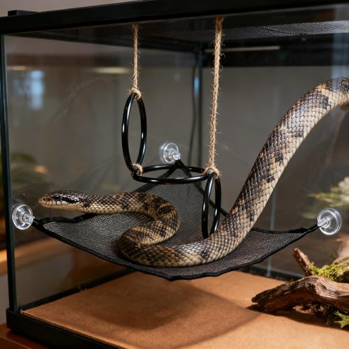 Swirge 2PCS Snake Enrichment, DIY Snake Climbing Toys with Hammock, Reptiles Tank Accessories for Corn Snakes, Bearded Dragon, Chameleon, Ball Python Tank Accessories (Set)