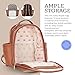 Itzy Ritzy Mini Diaper Bag Backpack – Chic, Compact Mini Plus Backpack with Changing Pad, 10 Pockets (6 Internal, 4 External), Grab-Top Handle & Rubber Feet (Cognac)