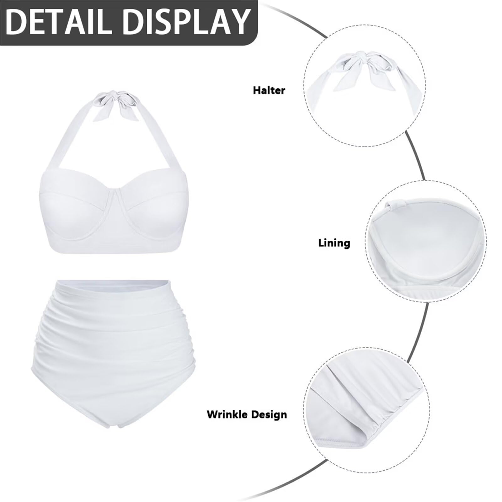 Costume da bagno da donna 2024 Set di costumi da bagno da donna Set bikini per donna Bikini a vita alta