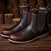 SL-Saint Men's Handmade Classic Chelsea Boots Genuine Cowhide Slip On Fashion Casual (DarkBrown Leather, Adult, Men, 12, Numeric, US Footwear Size System, Medium)