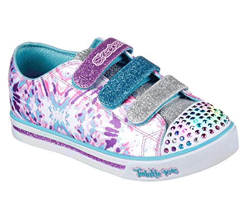 Skechers Sparkle Glitz-Pop Party, Zapatillas para Niñas, (White/Multicolour), 36 EU