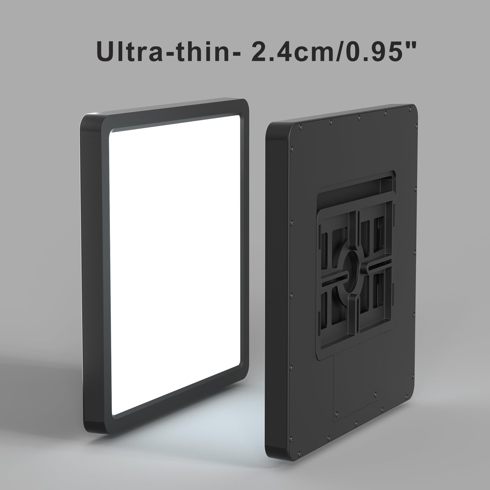 LVL Pannello LED da 24W 30cm CCT, Moderna Plafoniera Bagno Led Soffitto Quadrato per Cucina, Soggiorno, Camera da Letto, Corridoio, Ripostiglio, Ufficio (nero, 30cm-24W)