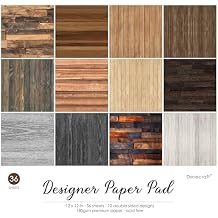 Vintage Wood Texture 12x12 Scrapbooking Cardstock Decorative Paper for Card Making Background Origami Textured Decorative Scrapbook Paper Scrapbook Materials Supplies