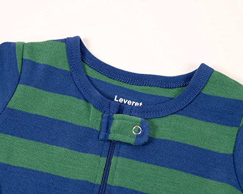Image of Leveret Fleece Baby Boys Girls Footed Pajamas Sleeper Kids & Toddler Christmas Pajamas (3 Months-5 Toddler)