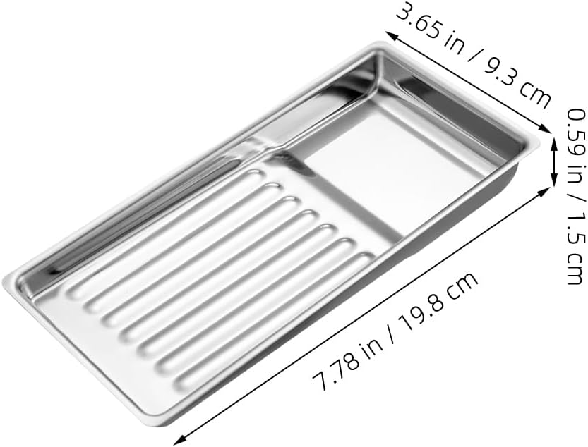 Medical Tray Stainless Steel Tray Multi-purpose Beauty Salon Manicure Medical Instrument Lab Instrument Supplies for Hospital Tattoo Lab Home Organizer