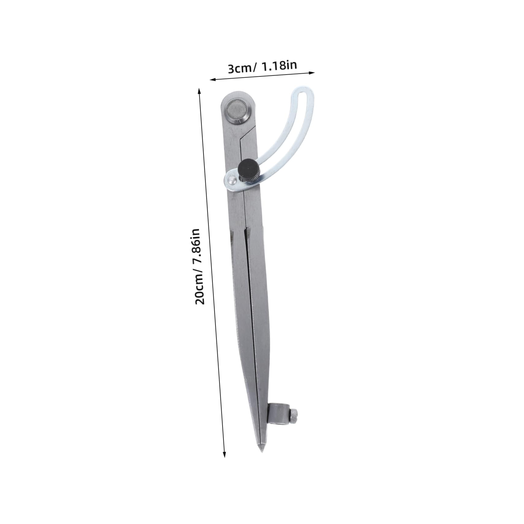 Compasso da Disegno Tecnico con Aletta in Acciaio al Carbonio | Set 1 Pezzo, con Porta-matita e 5 Matite Incluse, per Misurazioni Precise e Uso Pratico