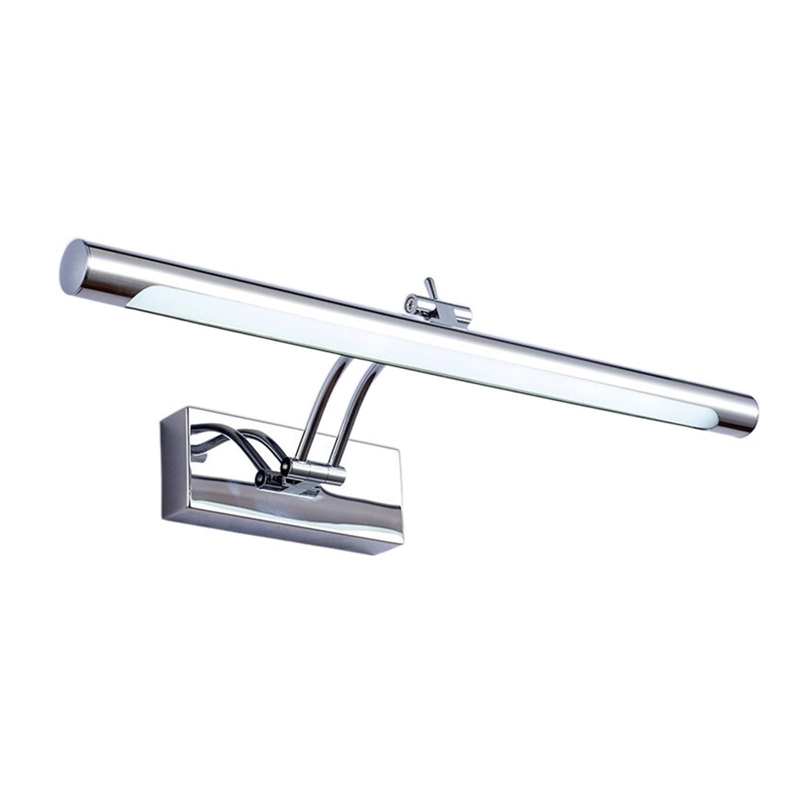LED Wasserdichte Spiegelleuchte Winkelverstellbare Wandleuchte Home Hotel Edelstahl Badezimmerbeleuchtung Vielseitige Beleuchtung(9W 40CM,SILVER_NATURE)