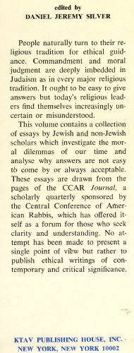 Judaism and ethics 0870680102 Book Cover