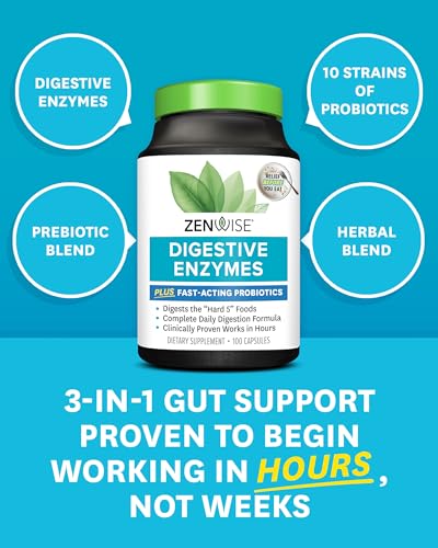 image for Zenwise Health Digestive Enzymes and Bromelain for Gut Health - Probio