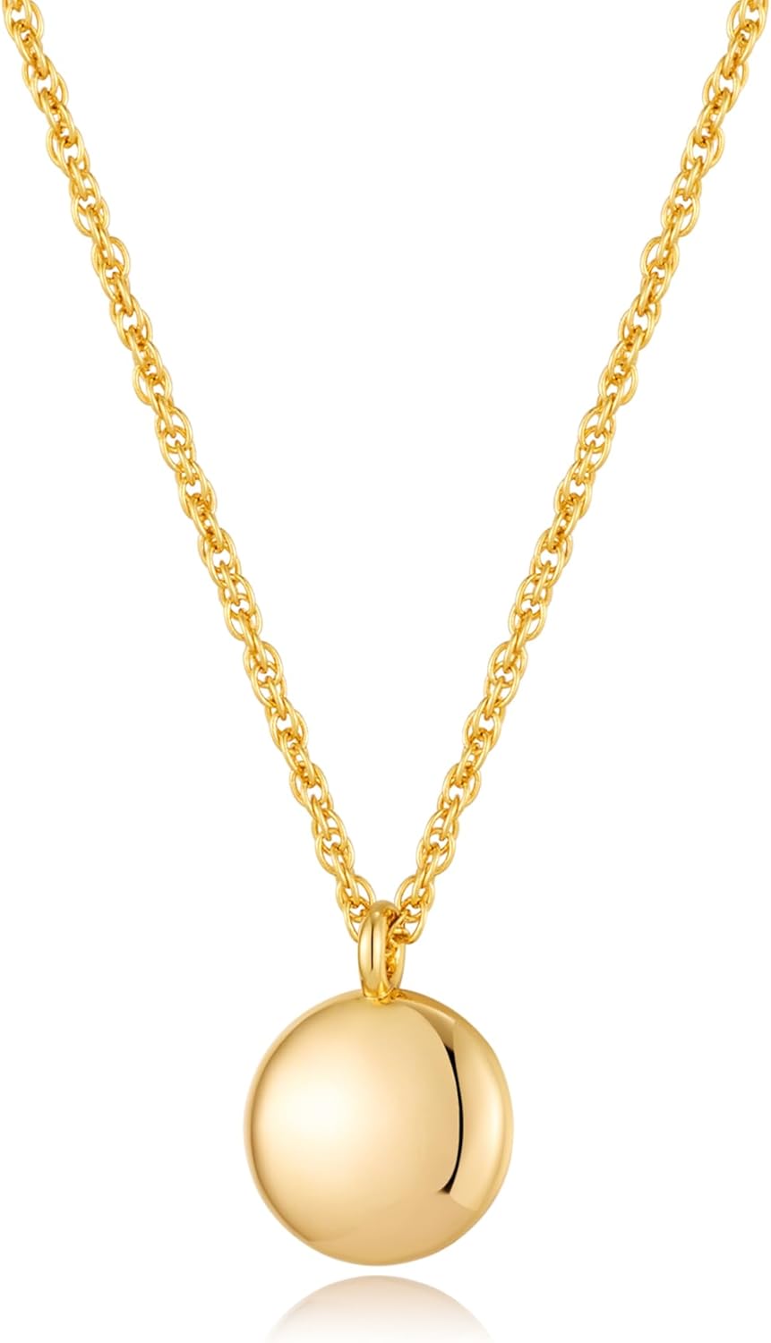 FAMARINE Gold Pendant Necklaces for Women Gold Bean Necklaces for Women Trendy Dainty Jewelry