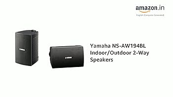 Yamaha NS-AW194BL Indoor/Outdoor 2-Way Speakers (Black,2) Price
