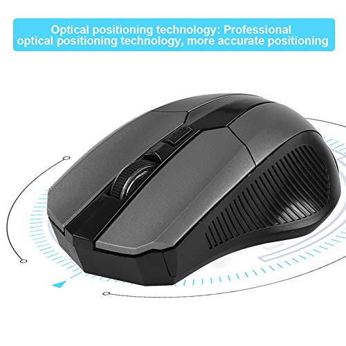 Image of Optical for PC Computer Laptop,800-1600 DPI 6 Key Gaming with USB Receiver,Support indows2000 /XP /Vista /Linux /7 / and Operating System(Gray)