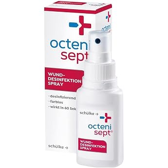 octenisept Wound Disinfectant Spray - Painless Antiseptic for the Treatment of Acute and Chronic Wounds Protects Against Wound Infections 50 ml Solution