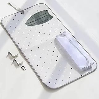 TAJMDGW Almohadilla de planchado con almohadilla para planchar portátil, manta de planchado de viaje, resistente al calor, para presionar al vapor en la mesa o la cama, plegable, gruesa (blanco)