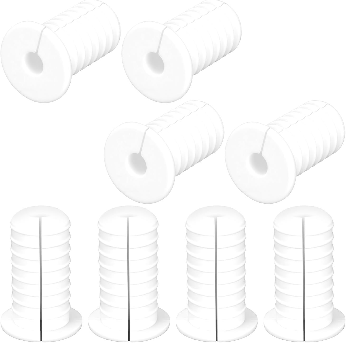 8 PCS Wall Grommets for Cables, 3/4 Threaded Cable Wall Hole Grommet, Cable Routing Kit for Silicone, for Ethernet, TV Wires, Cord Management.