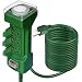 ANKO Outdoor Power Stake Timer, Weatherproof Power Strip Timer Switch with 6 feet Outdoor Extension Cord, Weatherproof Safety Cover; ETL Certified