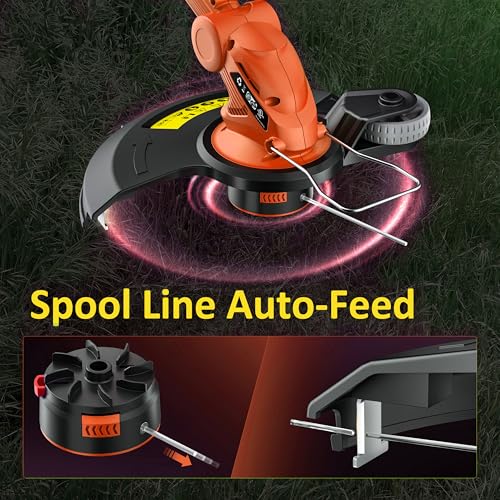 image for JAGROM Electric String Trimmer Cordless with 2x2.0Ah Battery, 20V Batt