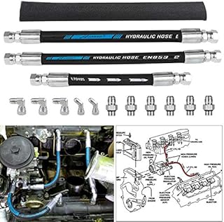 High Pressure Oil Pump HPOP Hoses Lines Kit & Crossover Line Fit for Ford 1999-2003 7.3L Compatible with Powerstroke