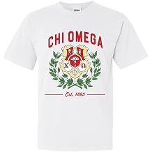 Chi Omega Comfort Colors Tshirt | Chi O Loyalty Crest Sorority Comfort Colors Tee